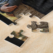 Dad Established Modern 3 Photo ジグソーパズル (側面)