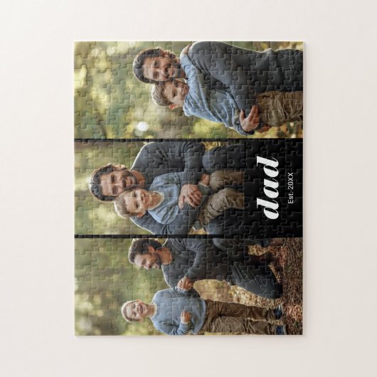 Dad Established Modern 3 Photo ジグソーパズル (縦)
