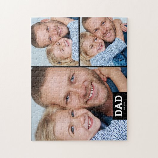 Dad  Established Modern 3 Photo ジグソーパズル (縦)