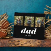 Dad Established Modern 3 Photo フォトプラーク (側面)