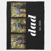 Dad Established Modern 3 Photo フリースブランケット (正面)