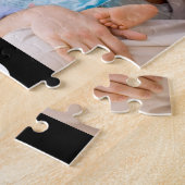 Dad Established Modern Black 3 Photo ジグソーパズル (側面)