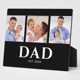 Dad Established Modern Black 3 Photo フォトプラーク