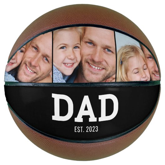 Dad Established Modern Black and White 3 Photo バスケットボール (正面)