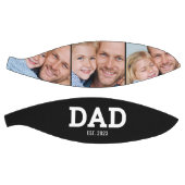 Dad Established Modern Black and White 3 Photo バスケットボール (パネル)