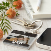 Dad Established Modern Bold Photo キーホルダー (正面右)