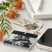 Dad Established Modern Bold Photo キーホルダー (正面右)