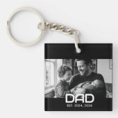 Dad Established Modern Bold Photo キーホルダー (正面)