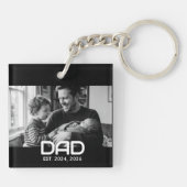 Dad Established Modern Bold Photo キーホルダー (裏面)