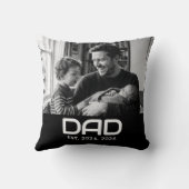 Dad Established Modern Bold Photo クッション (裏面)