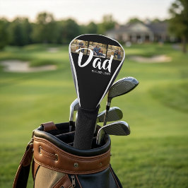 Dad Established Modern Bold Script Black 3 Photo ゴルフヘッドカバー