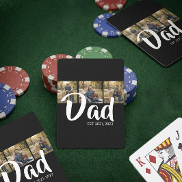 Dad Established Modern Bold Script Black 3 Photo トランプ