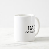 Dad Established Modern Minimalist コーヒーマグカップ (正面右)