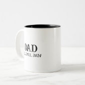 Dad Established Modern Minimalist ツートーンマグカップ (正面左)