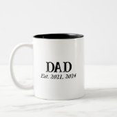 Dad Established Modern Minimalist ツートーンマグカップ (左)