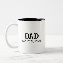 Dad Established Modern Minimalist ツートーンマグカップ