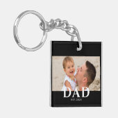 Dad Established Modern Photo キーホルダー (正面左)