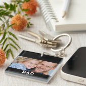 Dad Established Modern Photo キーホルダー (正面右)