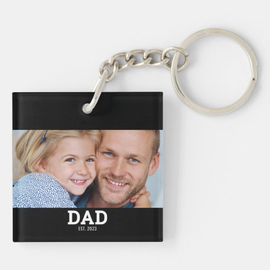 Dad Established Modern Photo キーホルダー (裏面)