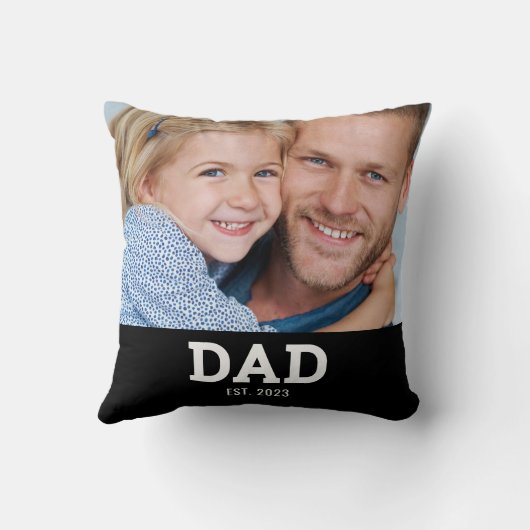 Dad Established Modern Photo クッション (裏面)
