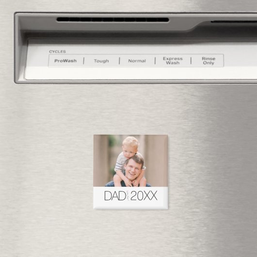 Dad Established Modern photo year design  マグネット (インサイチュ (食洗機))
