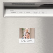 Dad Established Modern photo year design Magnet マグネット (インサイチュ (食洗機))