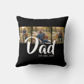 Dad Established Modern Script Black 3 Photo クッション (裏面)