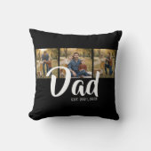 Dad Established Modern Script Black 3 Photo クッション (正面)