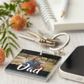 Dad Established Modern Script Photo キーホルダー (正面右)