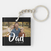 Dad Established Modern Script Photo キーホルダー (裏面)