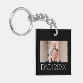Dad Established Modern Script Photo キーホルダー (正面左)