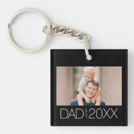 Dad Established Modern Script Photo  キーホルダー