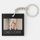 Dad Established Modern Script Photo キーホルダー (裏面)