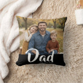 Dad Established Modern Script Photo クッション (ブランケット)