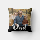 Dad Established Modern Script Photo クッション (正面)