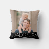 Dad Established Modern Script Photo  クッション (正面)