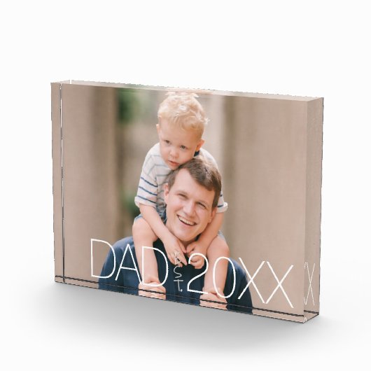 Dad Established Modern Script Photo  フォトブロック (右)