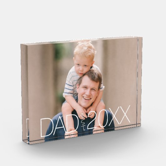 Dad Established Modern Script Photo  フォトブロック (左)