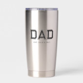 Dad Established Modern Typography New Dad Gift 保温保冷タンブラー (背面)