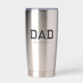 Dad Established Modern Typography New Dad Gift 保温保冷タンブラー (正面)