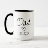 Dad Established Mug Custom New Dad Father Gift マグカップ (左)