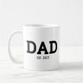 Dad Established New Dad Gift コーヒーマグカップ (左)