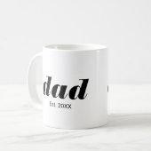 Dad Established New Dad Gift コーヒーマグカップ (正面左)