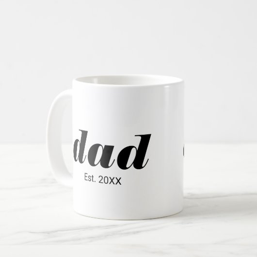 Dad Established New Dad Gift コーヒーマグカップ (正面左)