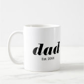 Dad Established New Dad Gift コーヒーマグカップ (左)