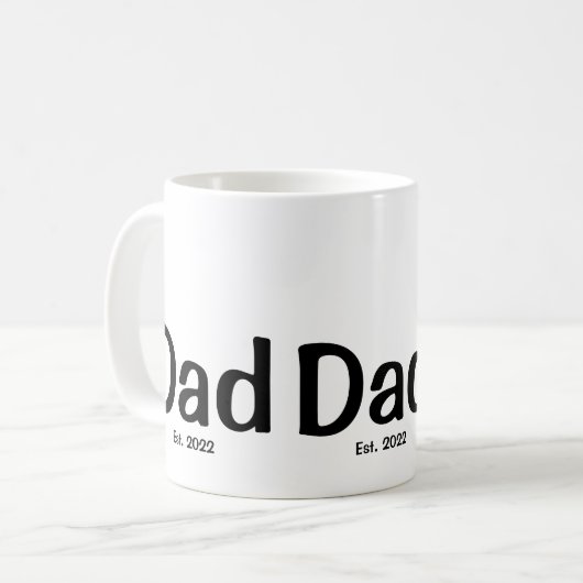 Dad  Established New Dad Gift  コーヒーマグカップ (正面左)