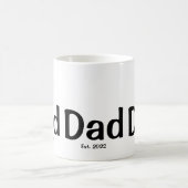 Dad  Established New Dad Gift  コーヒーマグカップ (中央)