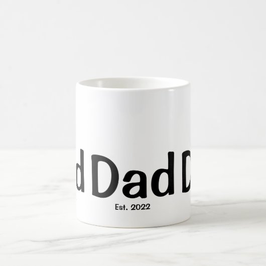 Dad  Established New Dad Gift  コーヒーマグカップ (中央)