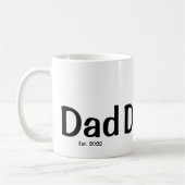 Dad  Established New Dad Gift  コーヒーマグカップ (左)
