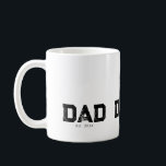 Dad Established New Dad Gift コーヒーマグカップ<br><div class="desc">Dad Established New Dad - Minimal Simple Bold Black Dad Typography - Add your custom "Est" established year date when your first child was born. Add additional years for each child.</div>